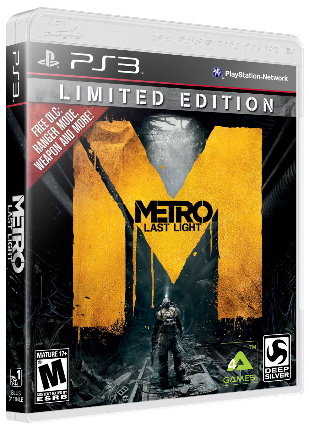 Metro: Last Light box art for Playstation 3
